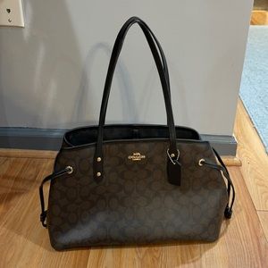 Brown and black Coach Bag